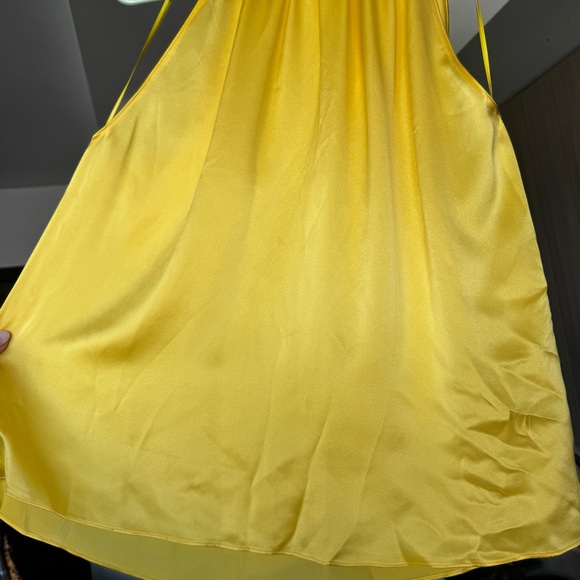 Amanda Uprichard Chaya Top Canary Yellow 100% Silk Mock Neck Small - Picture 8 of 13